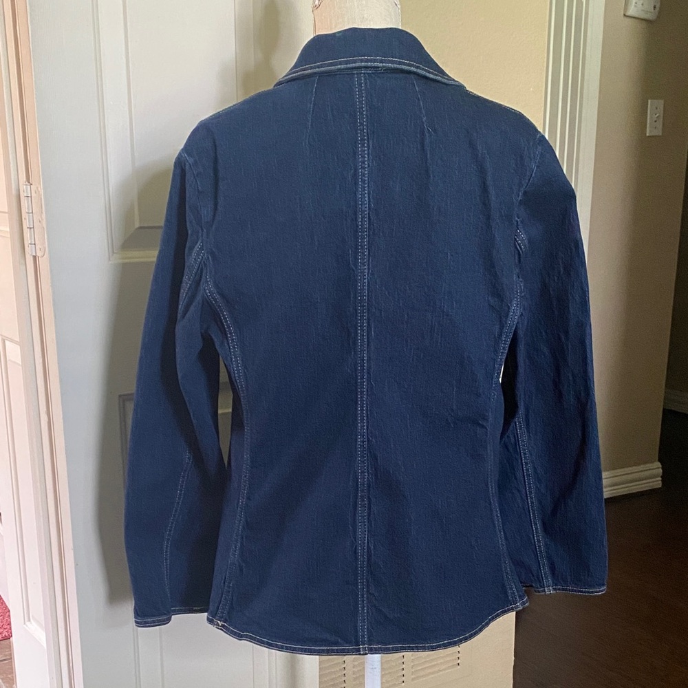 Free Assembly Dark Blue Denim Blazer - Picture 4 of 4